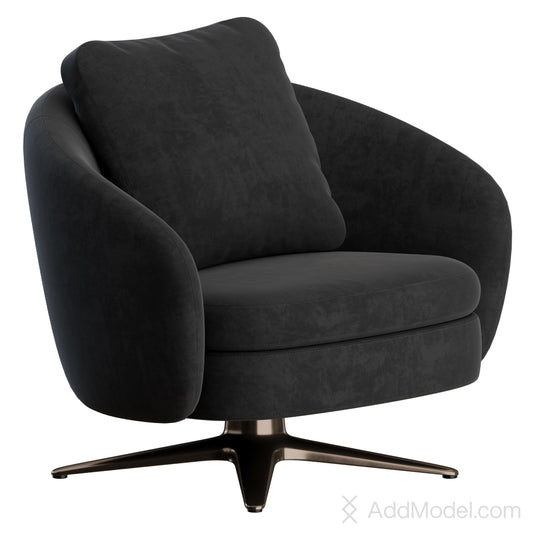 Orbis Swivel Armchair By Poliform 3D Model