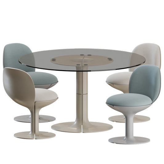 Elysee Dining Set Pierre Paulin 3D Model