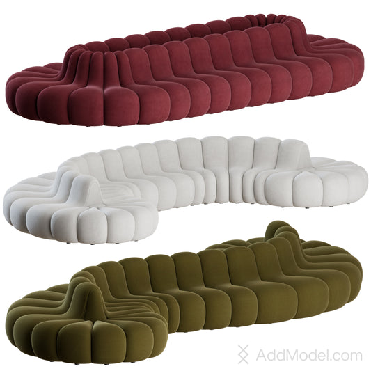 Jagger Modular Sofa Set 02 By Norr11 3D Model