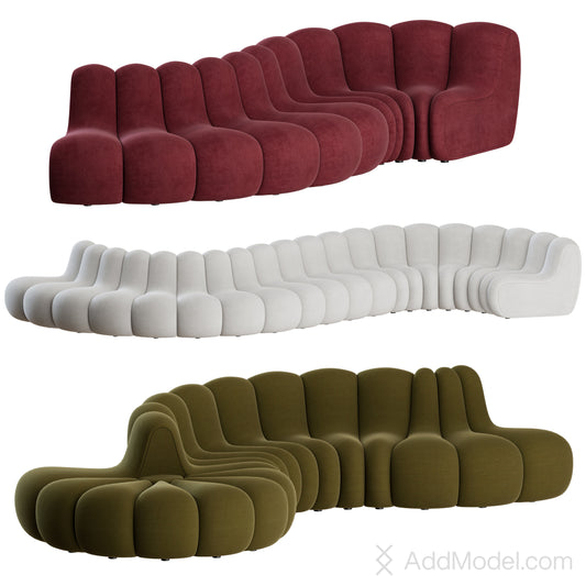 Jagger Modular Sofa Set 01 By Norr11 3D Model