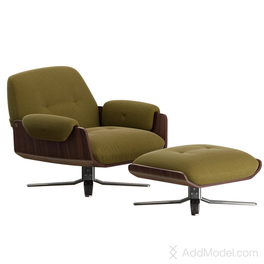 Laurel Armchair By Minotti 3D Model