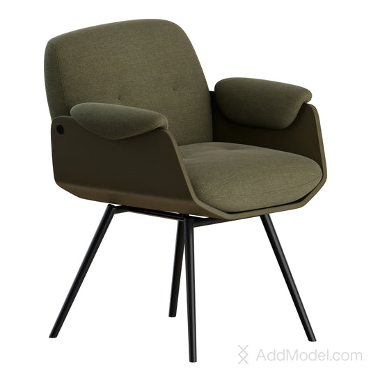Laurel Chair By Minotti 3D Model