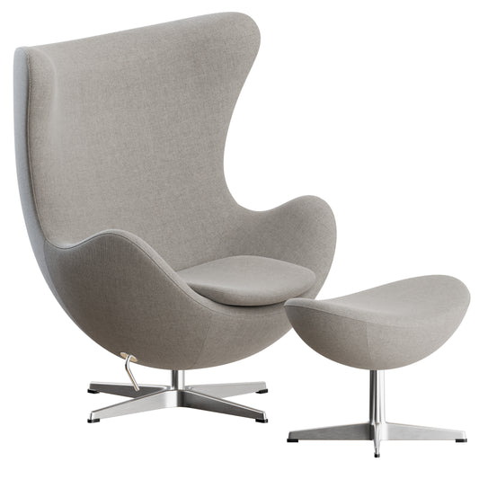 Egg Lounge Chair + Foot Stool Fritz Hansen 3D Model