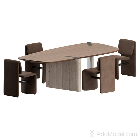 Avant Garde Dining Set By Bonaldo 3D Model