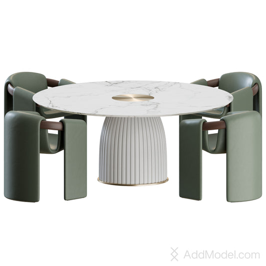 Sari Dione Dining Set By Paolo Castelli 3D Model