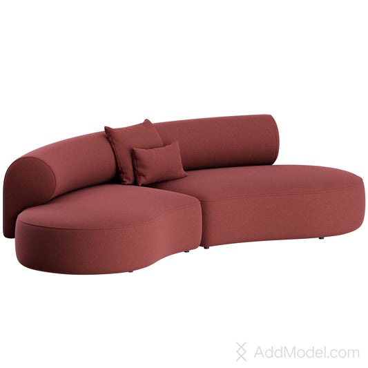 Melody Curved Sofa By Natuzzi 3D Model