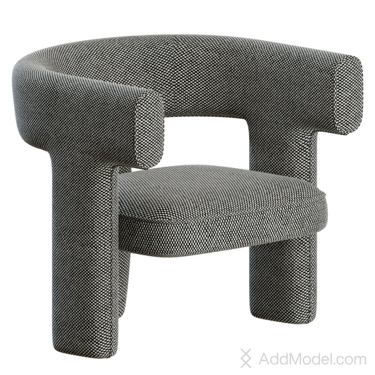 Litho Dining Armchair By Pierre Frey 3D Model