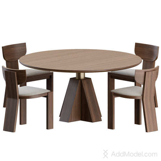 Vega B Dining Set By De La Espada 3D Model