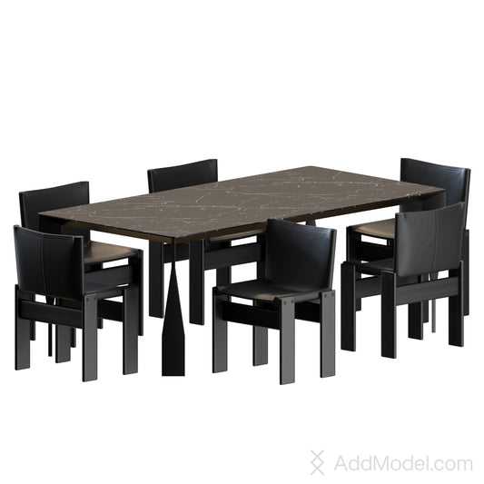 Monk Chair Diamond Table By Molteni&C 3D Model