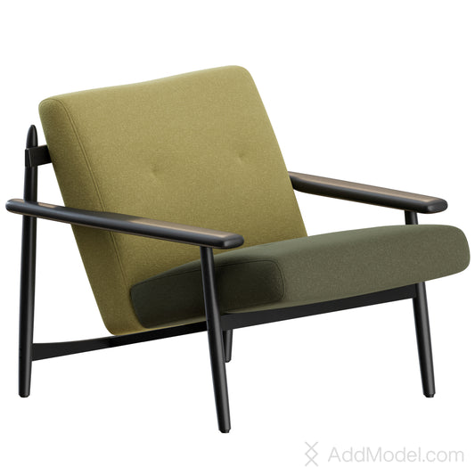 Trio Armchair By Minotti 3D Model