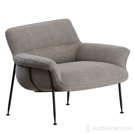 Duvet Lounge Chair By Wendelbo 3D Model