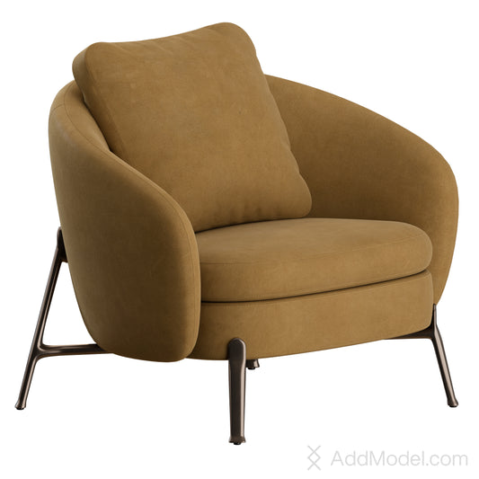 Orbis Armchair By Poliform 3D Model