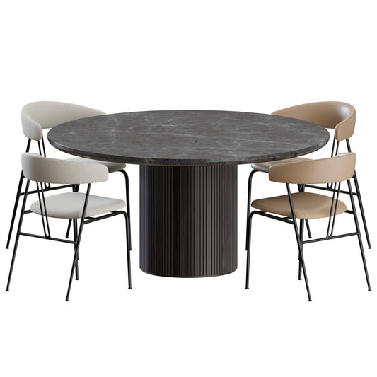 Violin Dining Set 02 By Gubi 3D Model