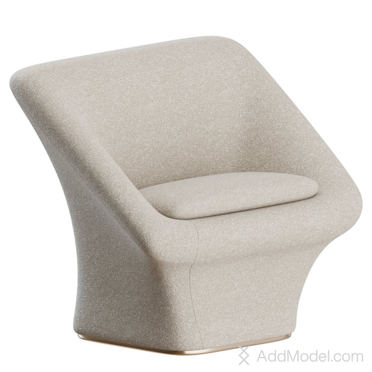 Square Mushroom Armchair By Pierre Paulin Artifort 3D Model