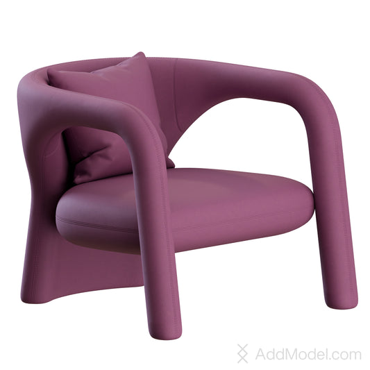 Aimee Lounge Armchair By Baxter 3D Model