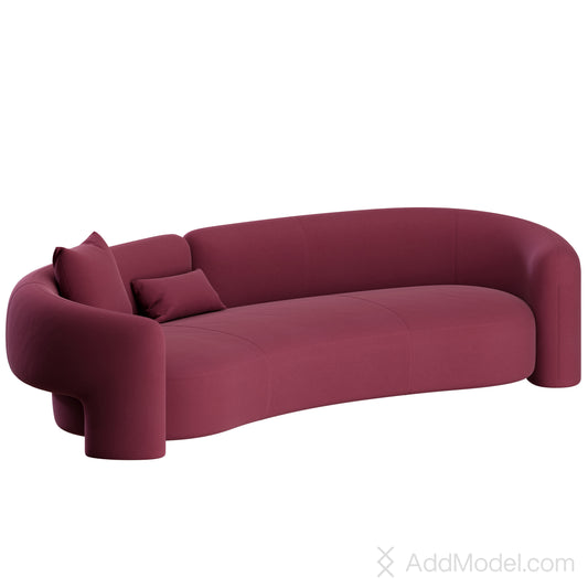 Dudet Bold Curved Sofa By Cassina 3D Model