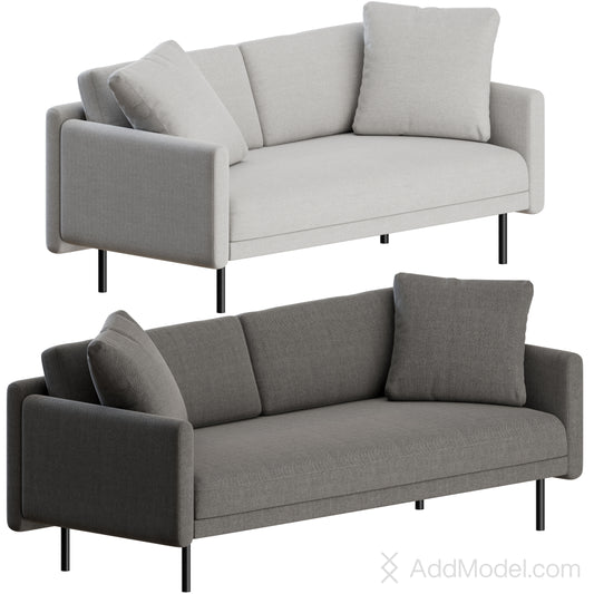 Rar Sofa 2 and 3 Seater Sofa By Normann Copenhagen 3D Model
