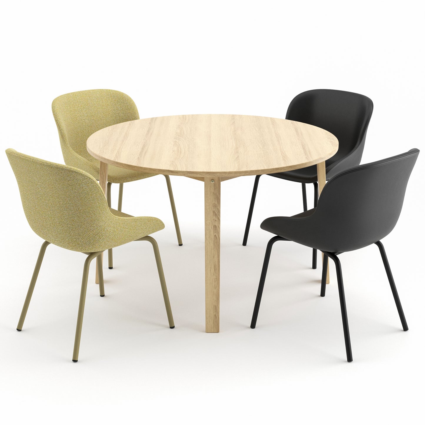 HYG Chair + Slice Table By Normann Copenhagen 3D Model