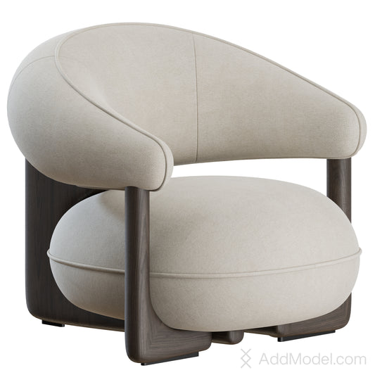 Ruby Lounge Armchair By Cattelan Italia 3D Model