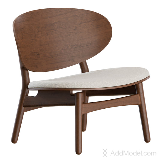 Shell lounge chair FH 1936 By Hans J. Wegner 3D Model