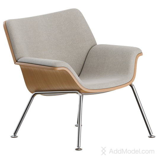 Swoop Plywood Lounge Chair By Herman Miller 3D Model