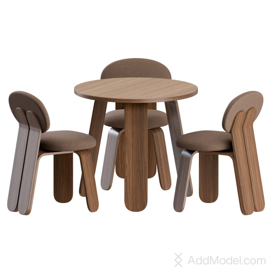 Heilan Silla Dining Set By Casual Solutions 3D Model