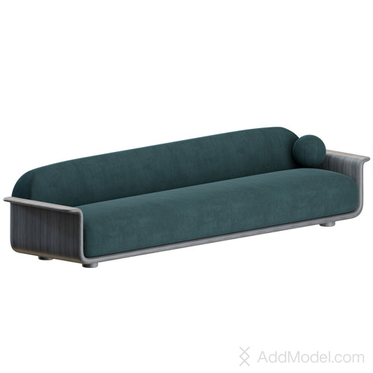 Tenere Sofa With Armrests By Van Rossum 3D Model