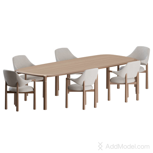 Elanta Dining Set By Roche Bobois 3D Model