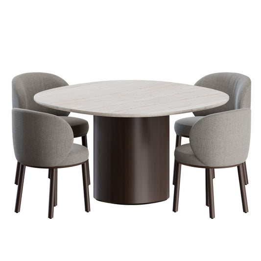 Ovata Dining Set Wendelbo 3D Model