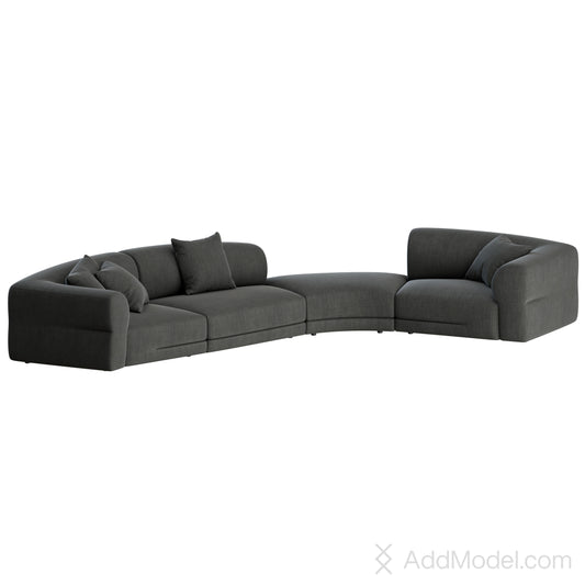 Emile Modular Curved Sofa By Molteni&C 3D Model