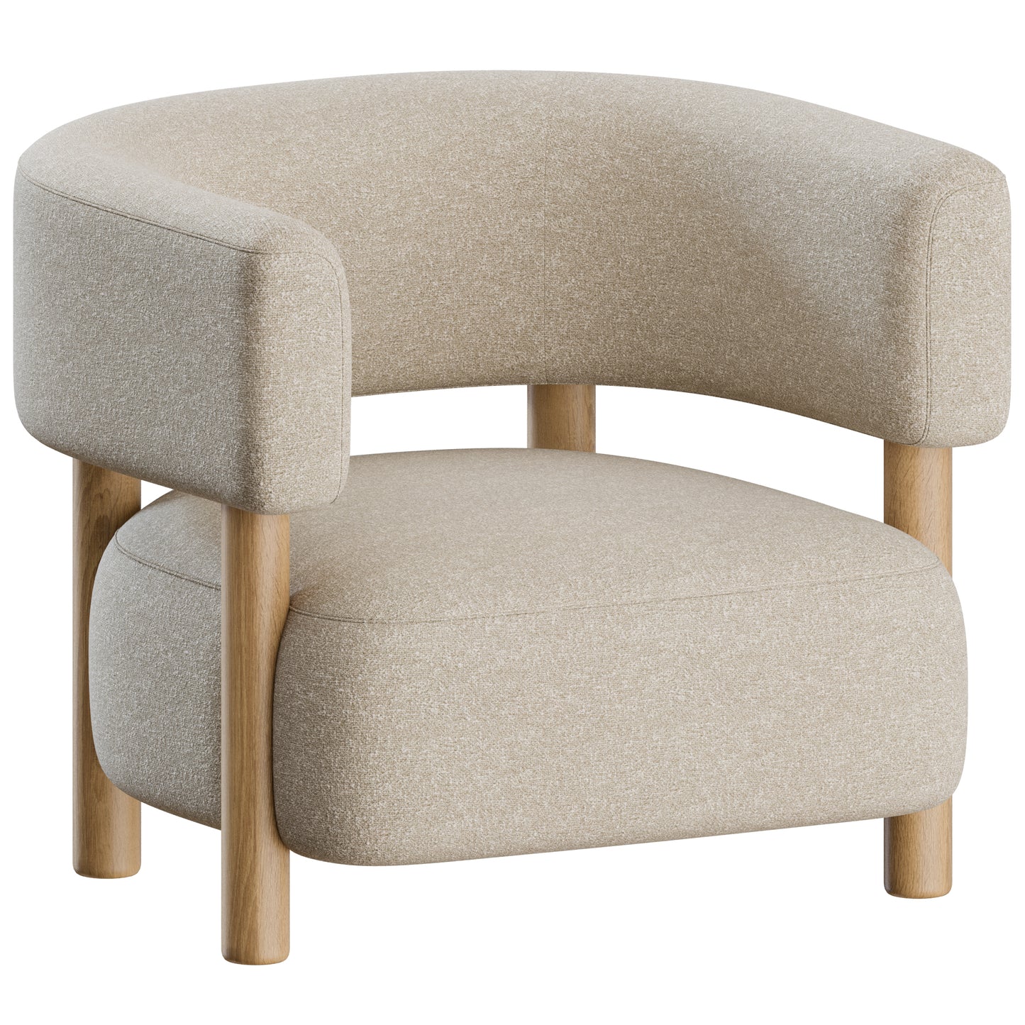 N-S03 Armchair Karimoku Case Study 3D Model