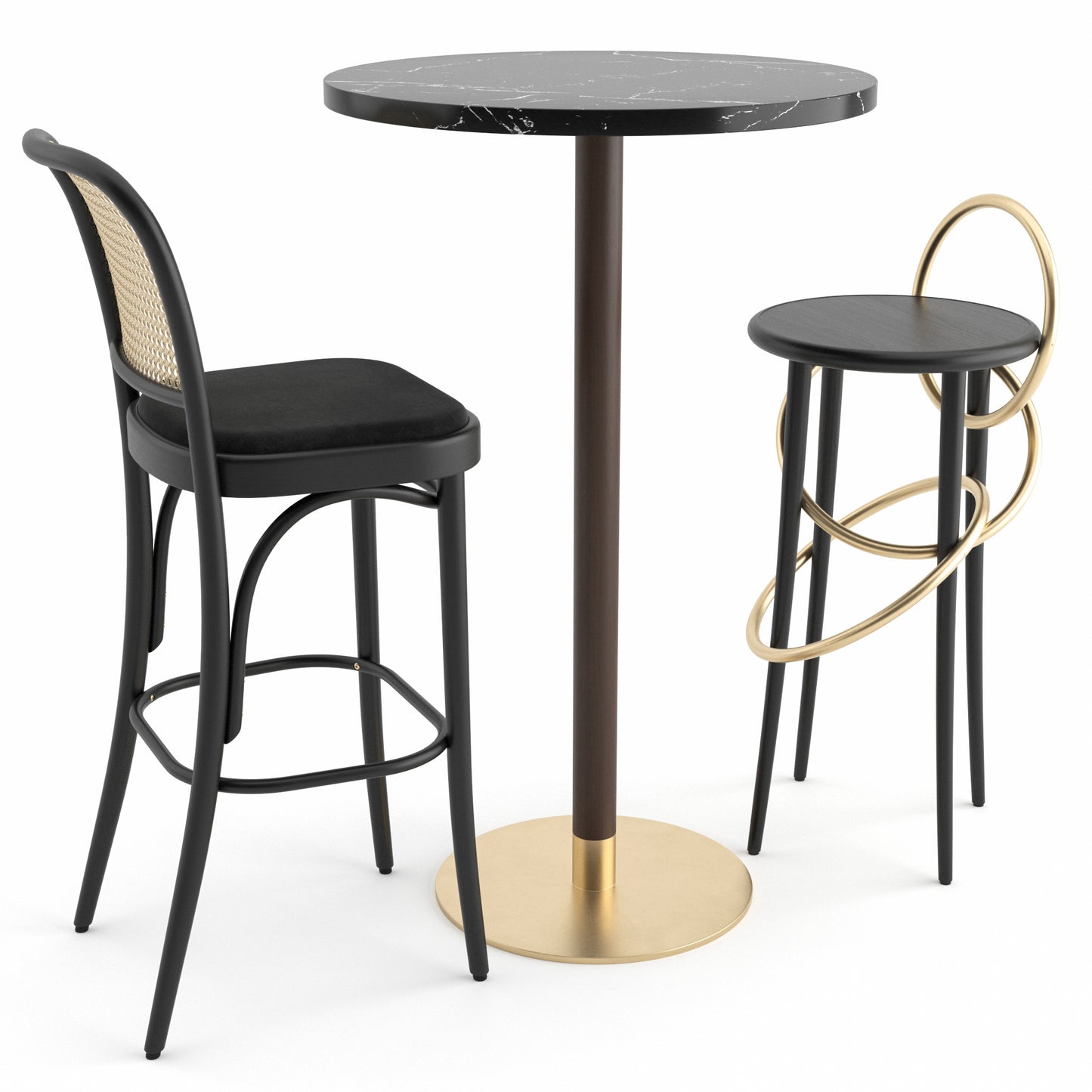 Stool + Table By Wiener GTV Design Thonet 3D Model