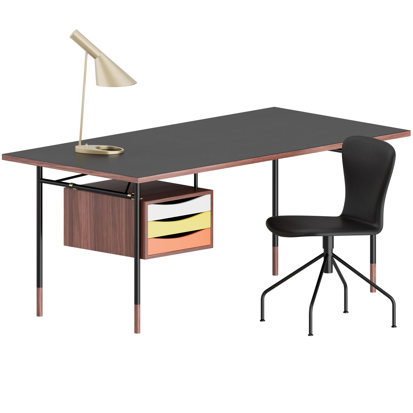 Danish Mid-Century Office Set 3D Model
