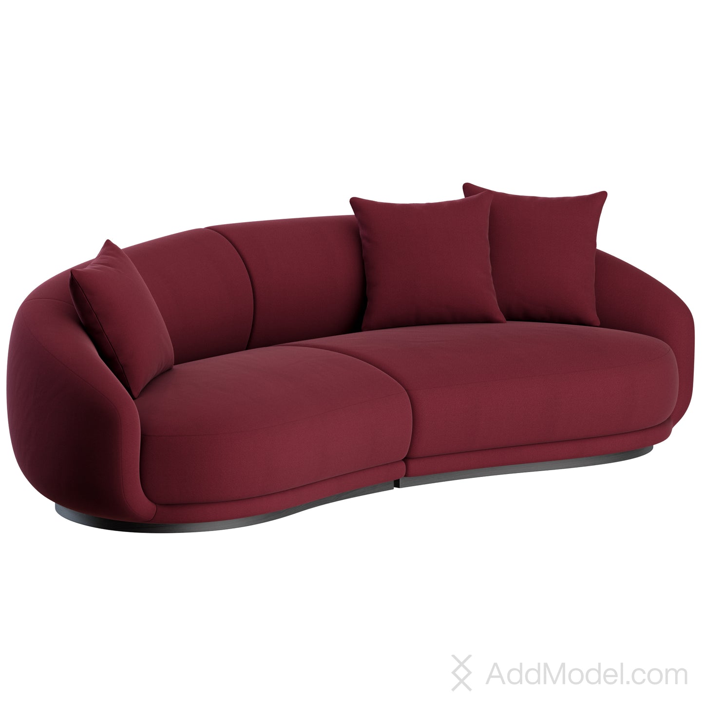 Montholon Curved Sofa By Wendelbo 3D Model