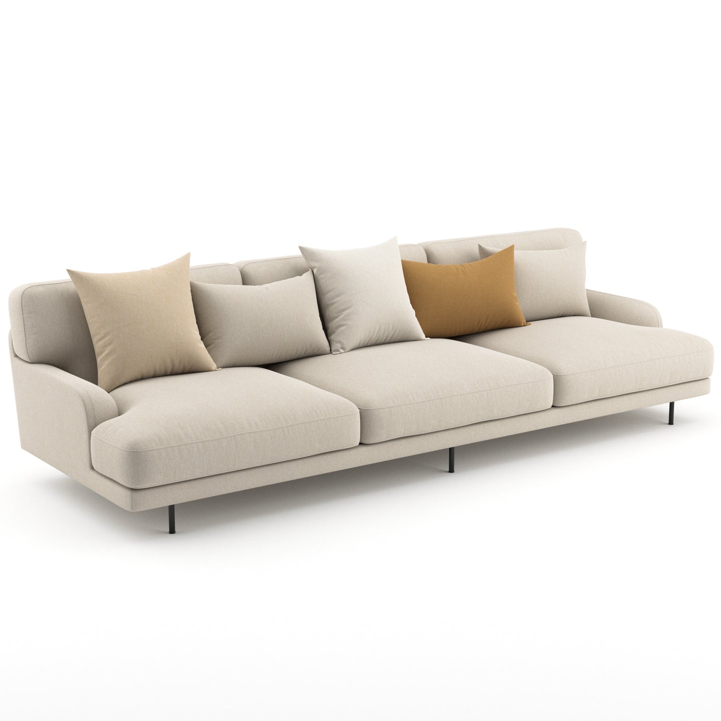 Flaneur Sofa 3 Seater By Gubi 3D Model