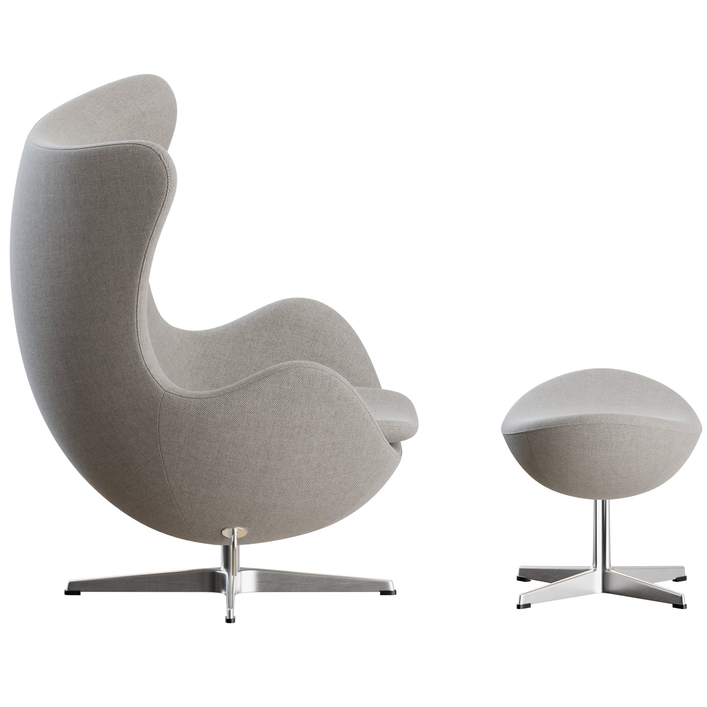 Egg Lounge Chair + Foot Stool Fritz Hansen 3D Model