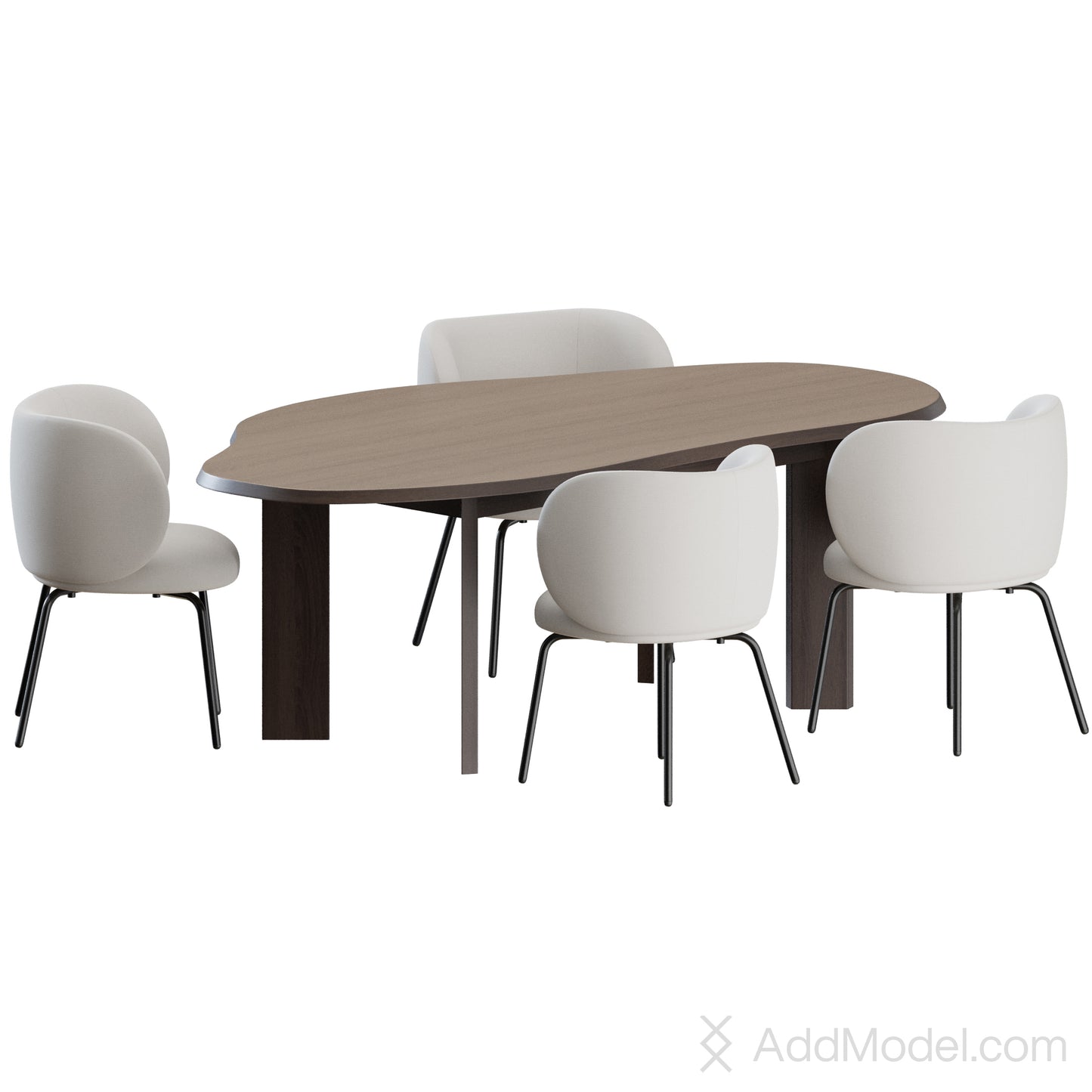 Rico Dining Set 02 By Ferm Living 3D Model