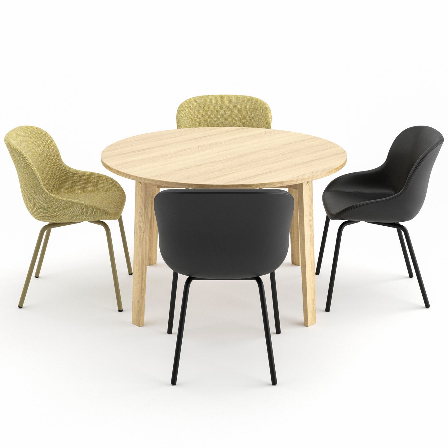 HYG Chair + Slice Table By Normann Copenhagen 3D Model