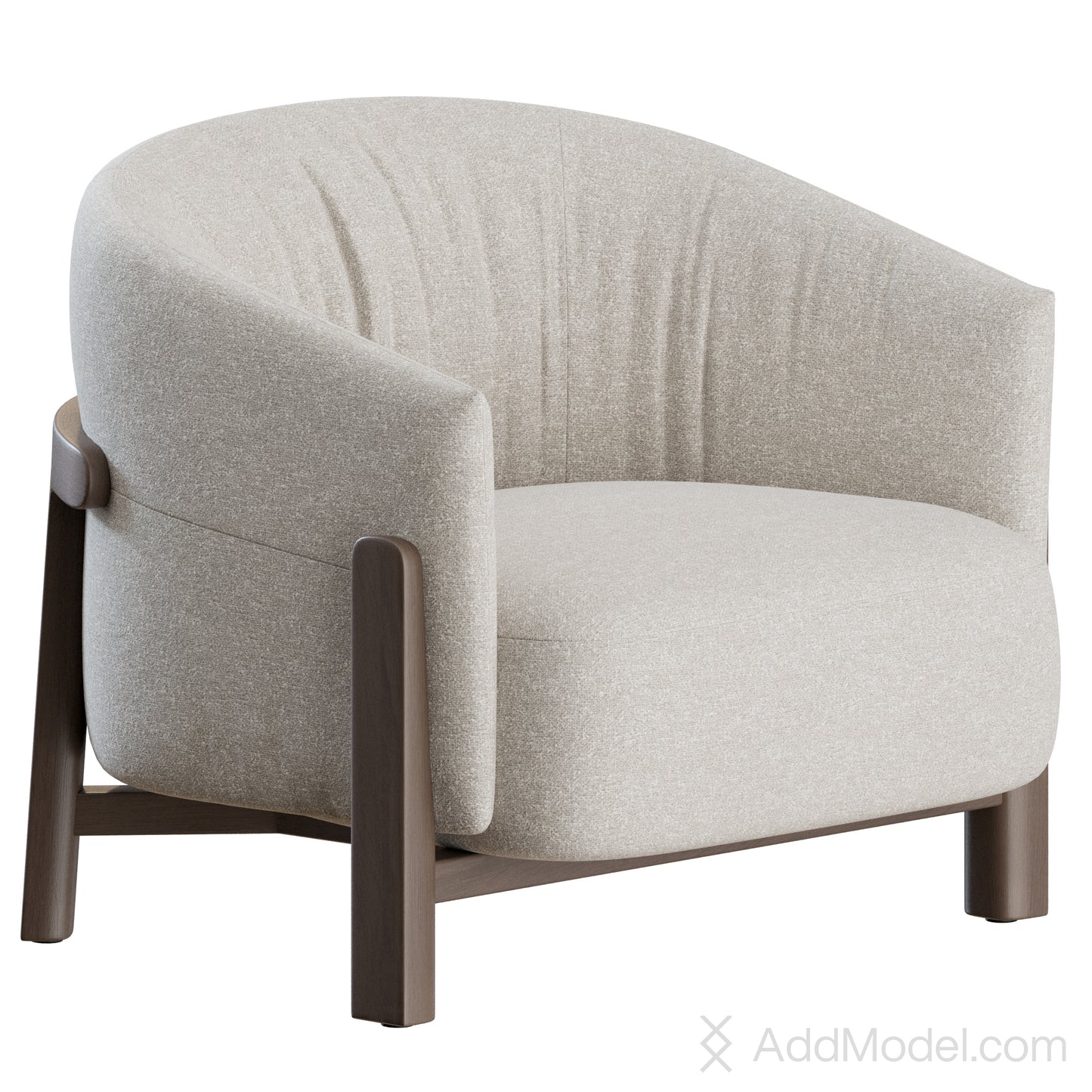 Leopold Lounge Armchair By Poliform 3D Model