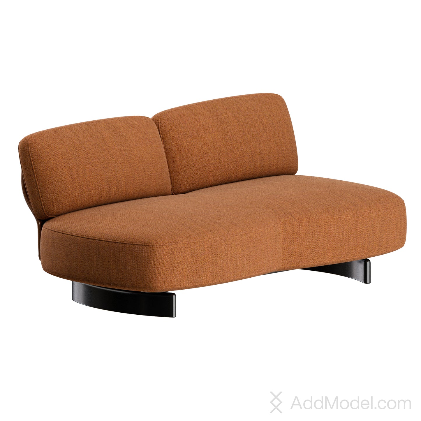 Saki 2 Seater Sofa By Minotti 3D Model
