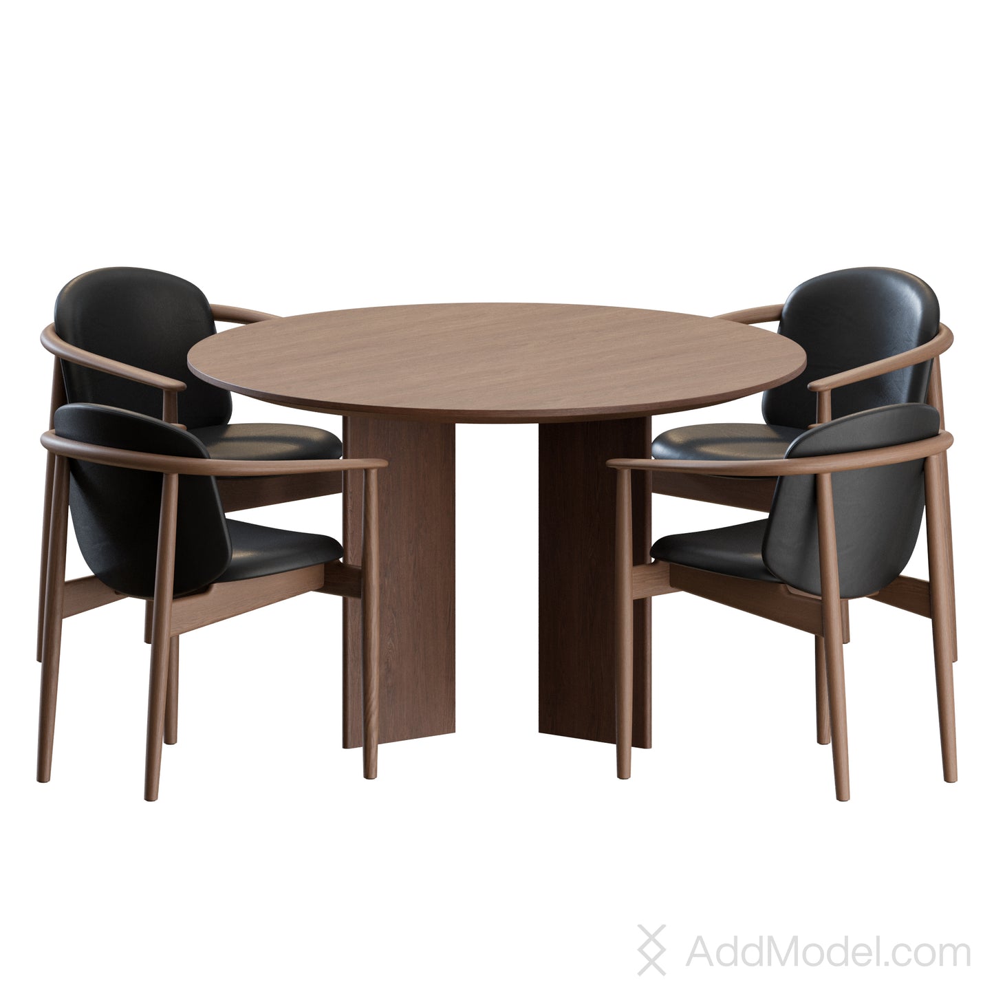 A-DC05 Chair A-DT03 Table By Karimoku Case 3D Model
