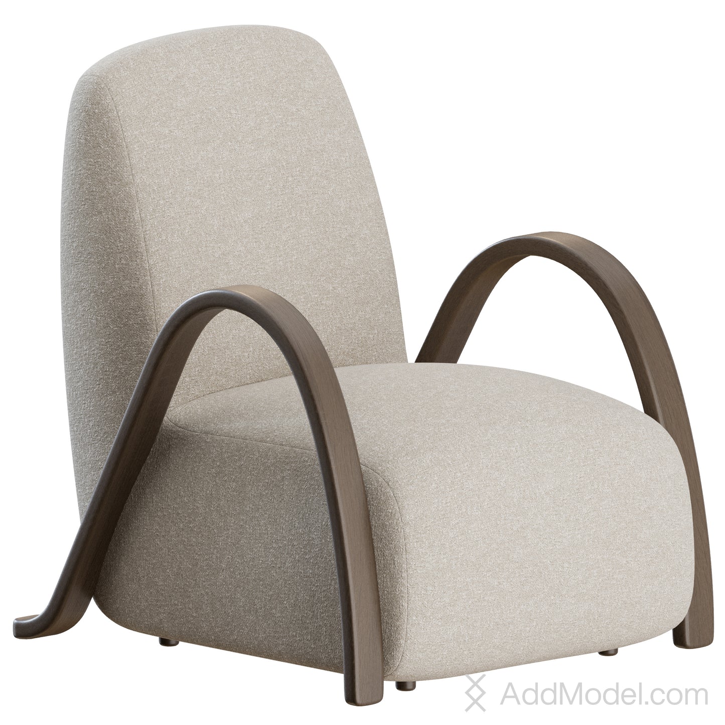 Buur Lounge Chair By Ferm Living 3D Model