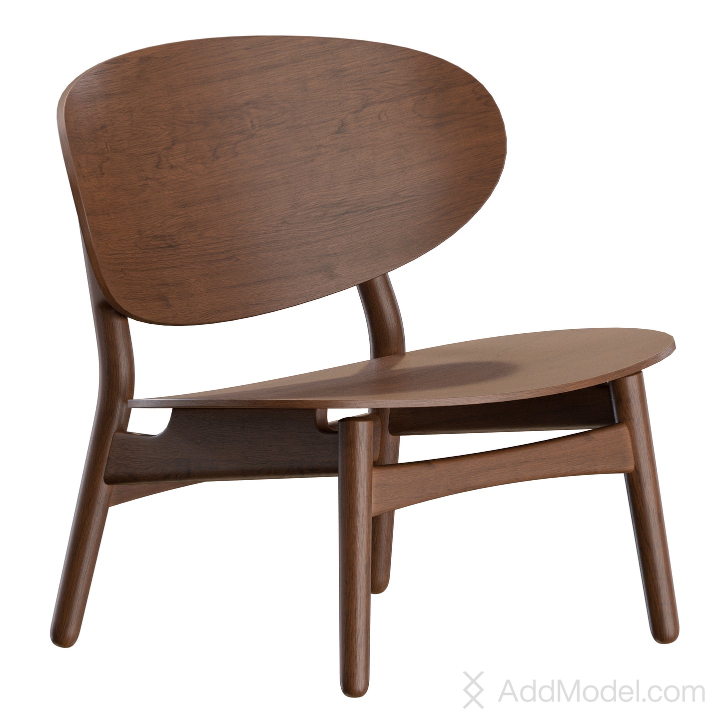 Shell lounge chair FH 1936 By Hans J. Wegner 3D Model