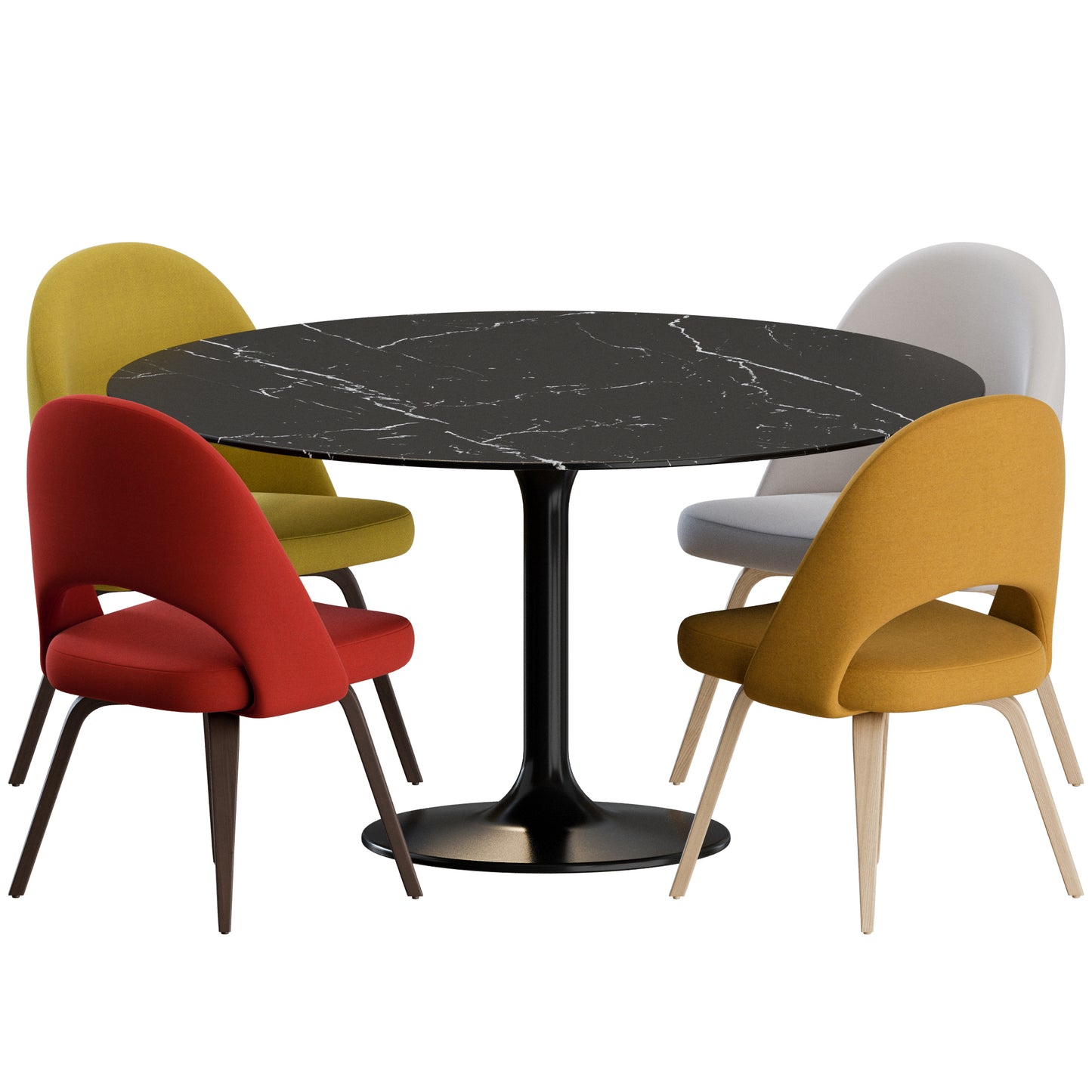 Dining Set 01 By Knoll 3D Model