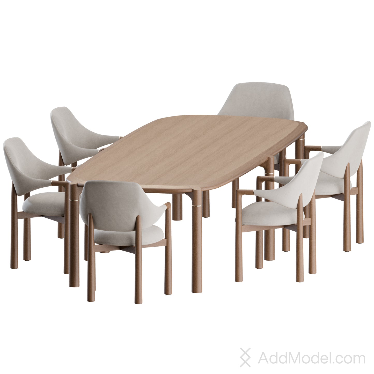 Elanta Dining Set By Roche Bobois 3D Model