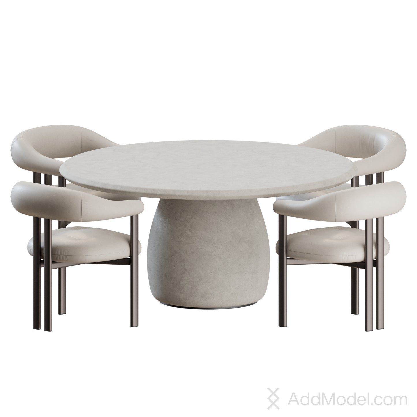 Greta Botero Argile Dining Set By Cattelan Italia 3D Model