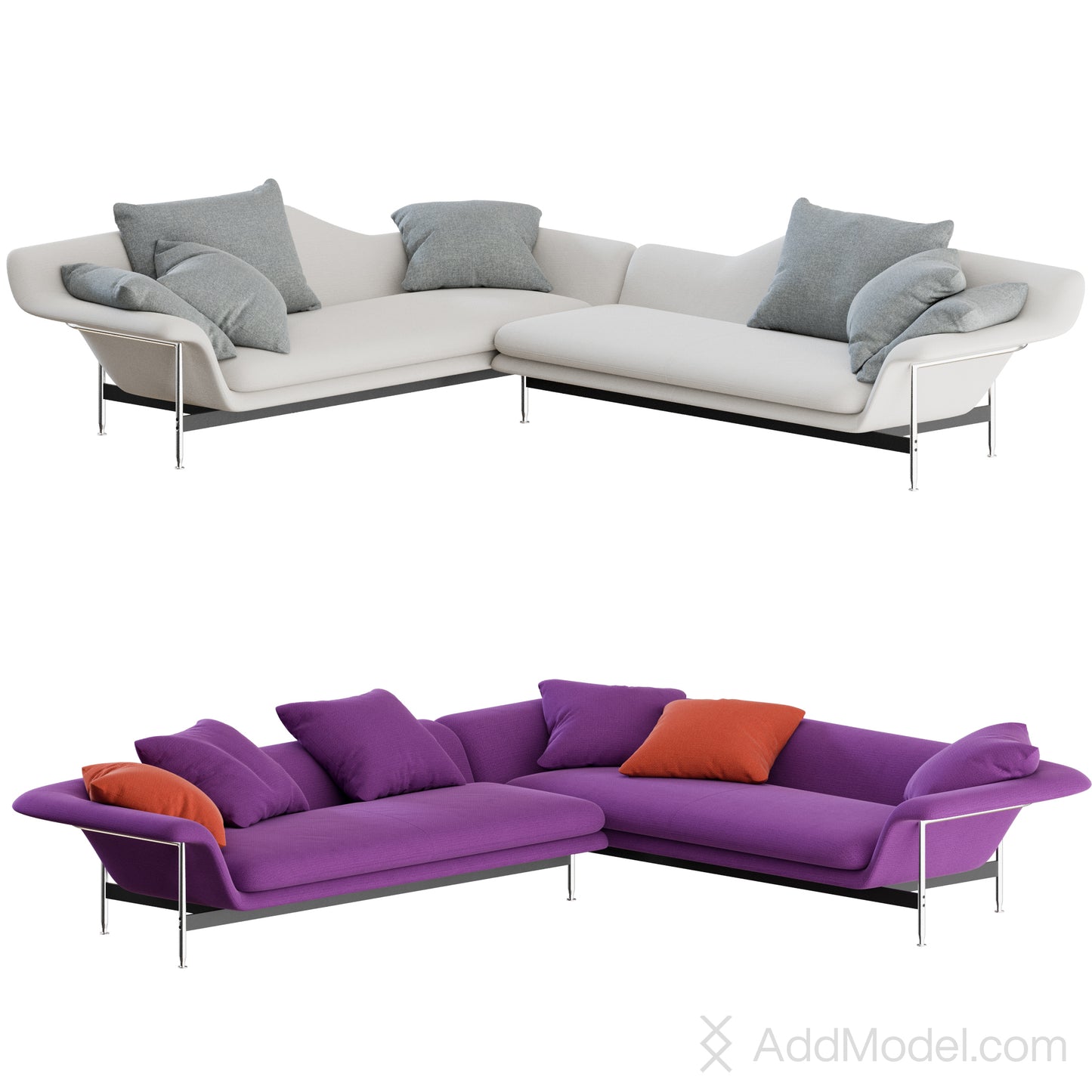 Esosoft Sofa L-Shape By Cassina 3D Model