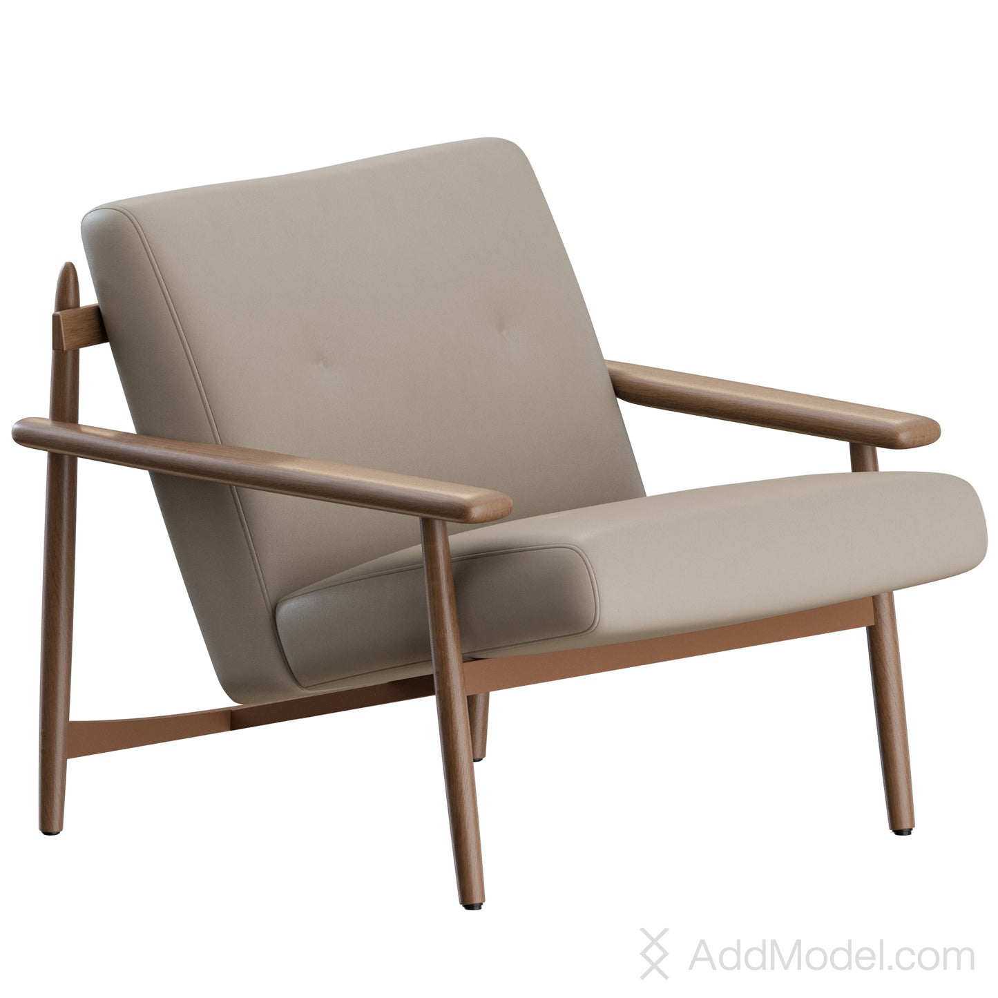 Trio Armchair By Minotti 3D Model