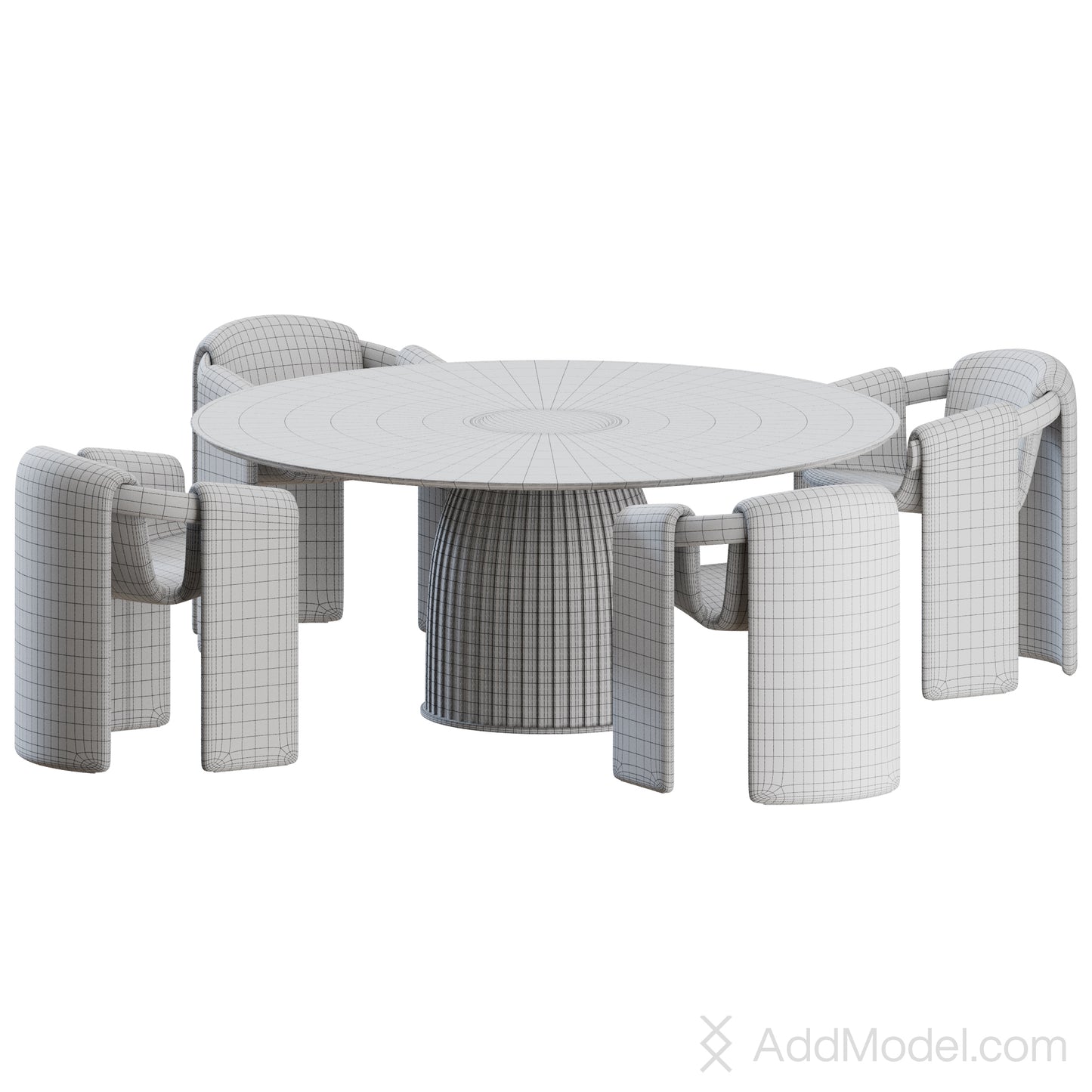 Sari Dione Dining Set By Paolo Castelli 3D Model