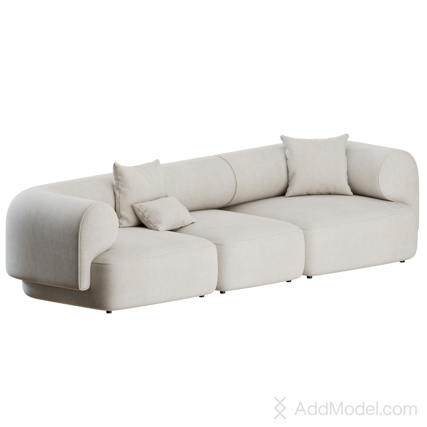 Melody Sofa Straight By Natuzzi 3D Model